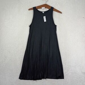 Old Navy Swing Dress Womens Small Black Sleeveless Jersey Knit Casual Summer